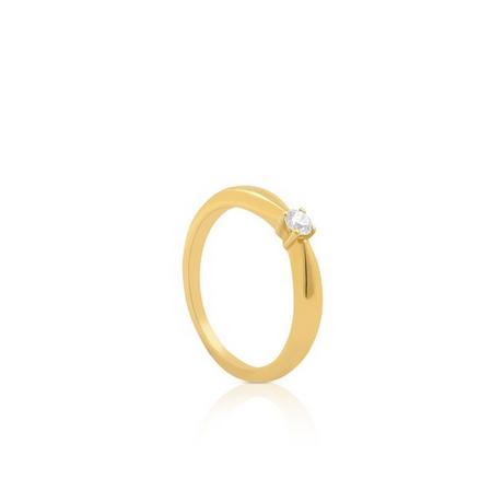 MUAU Schmuck  Bague Solitaire Diamant 0.10ct. or jaune 750 