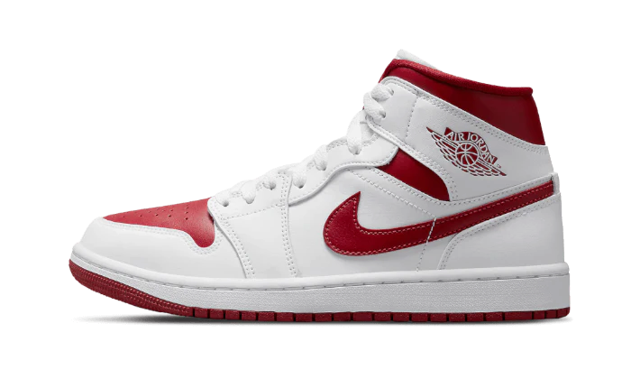 Image of Air Jordan 1 Mid Reverse Chicago Damen Rot 40