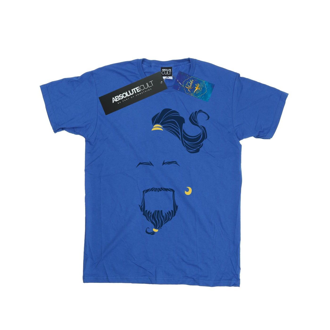 Image of Aladdin Movie Genie Blue Face Tshirt Herren Königsblau 4XL