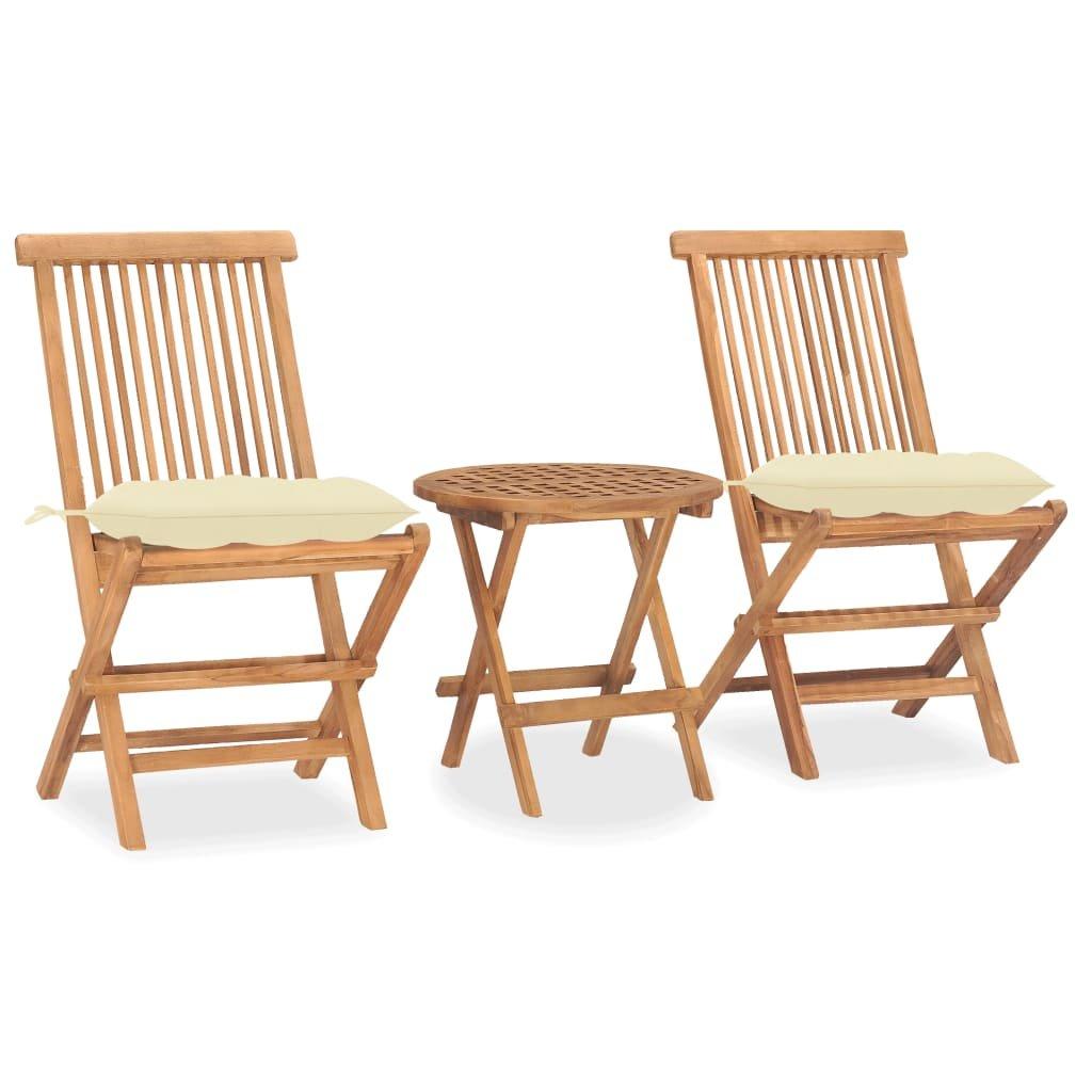 VidaXL set arredo pieghevole giardino Teak riciclato  