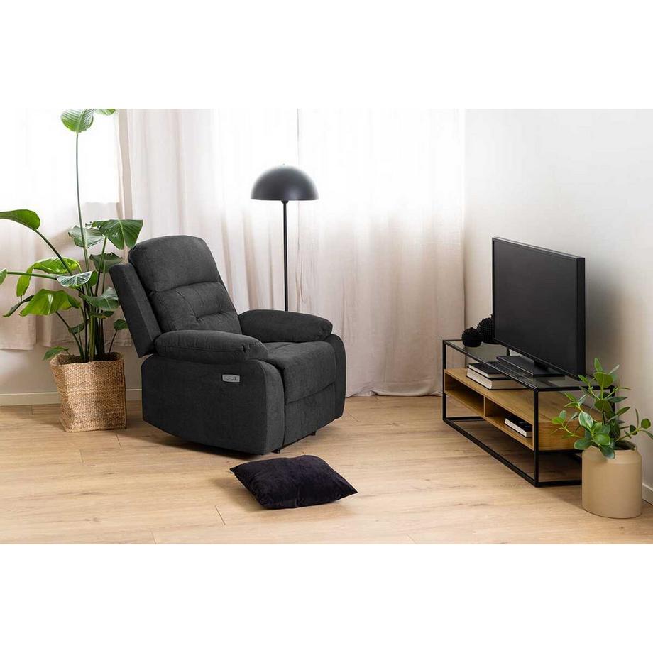 mutoni Fauteuil relax Vansberg gris foncé  