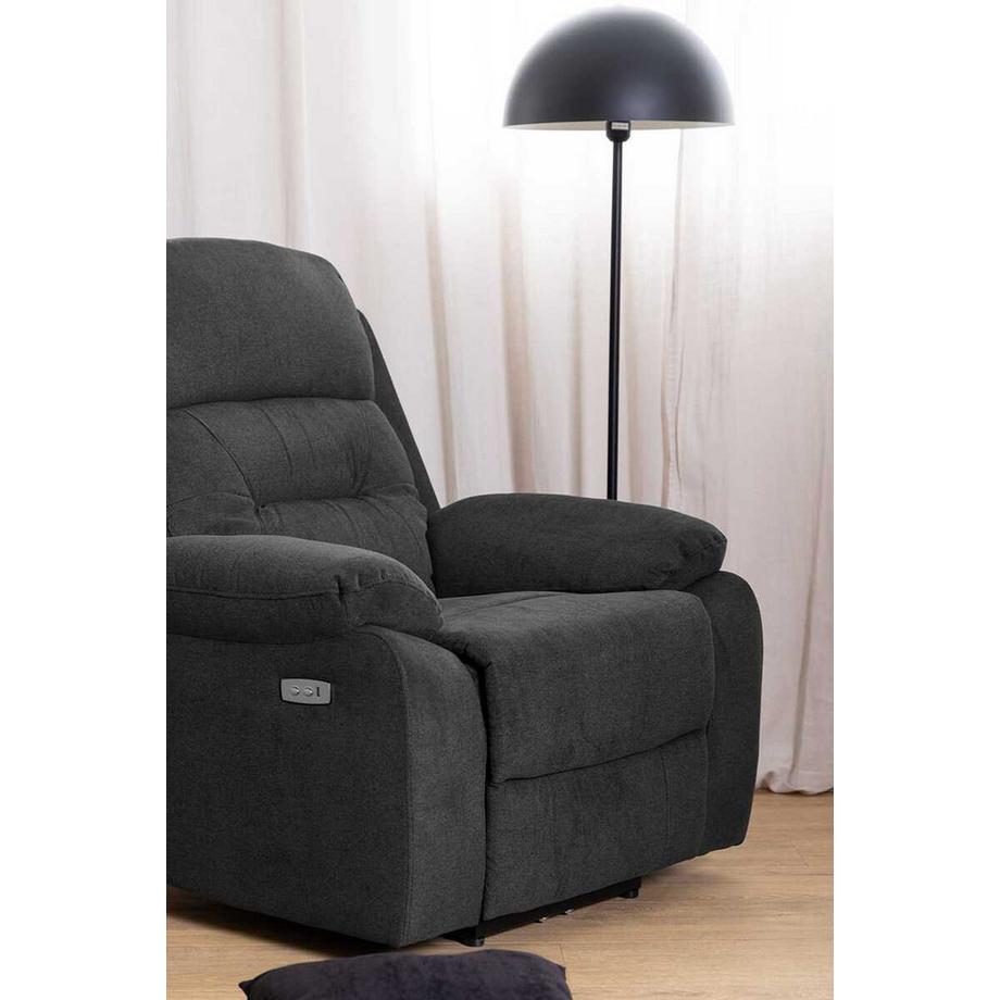 mutoni Fauteuil relax Vansberg gris foncé  