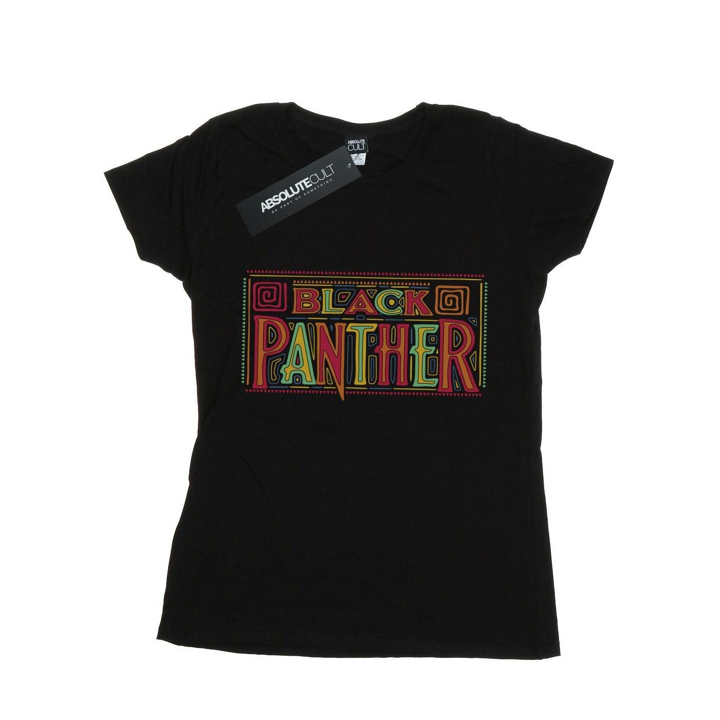 Image of Black Panther Tribal Logo Tshirt Damen Schwarz XXL