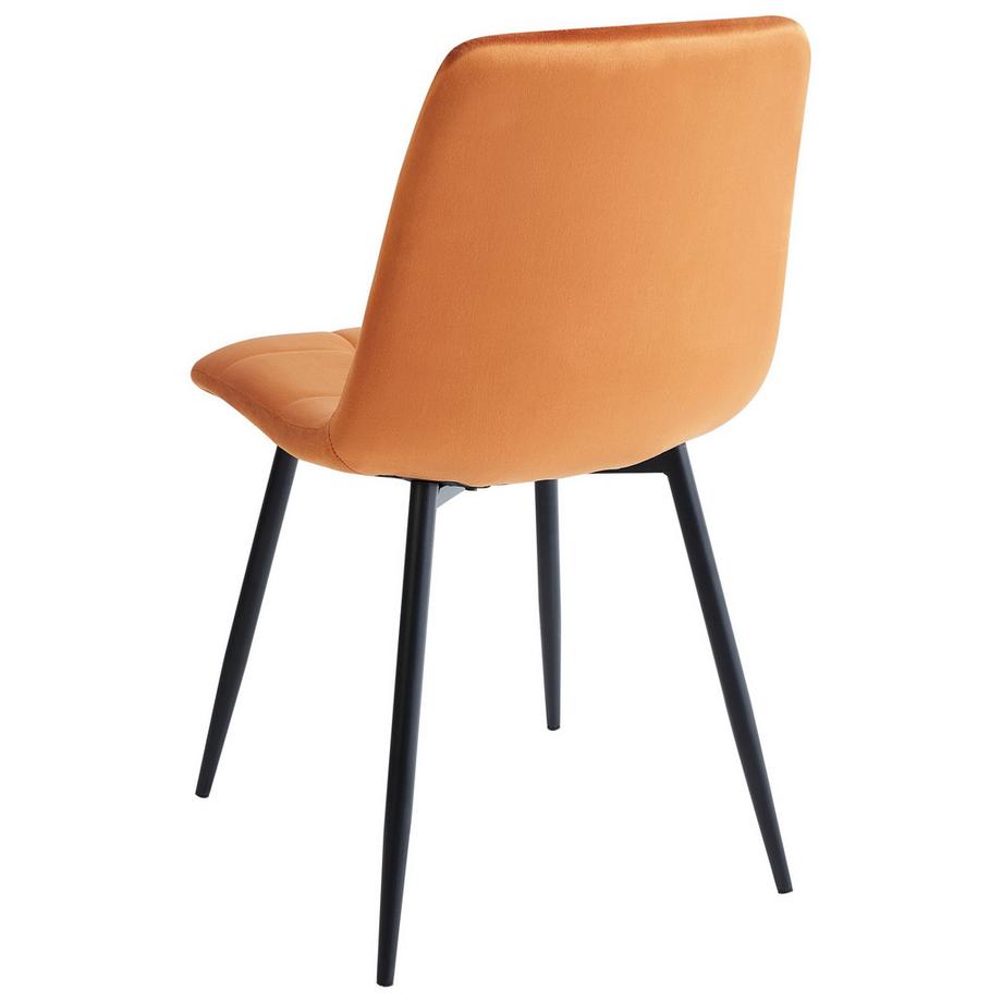 Beliani Set di 4 sedie da pranzo en Velluto Moderno POWELL  