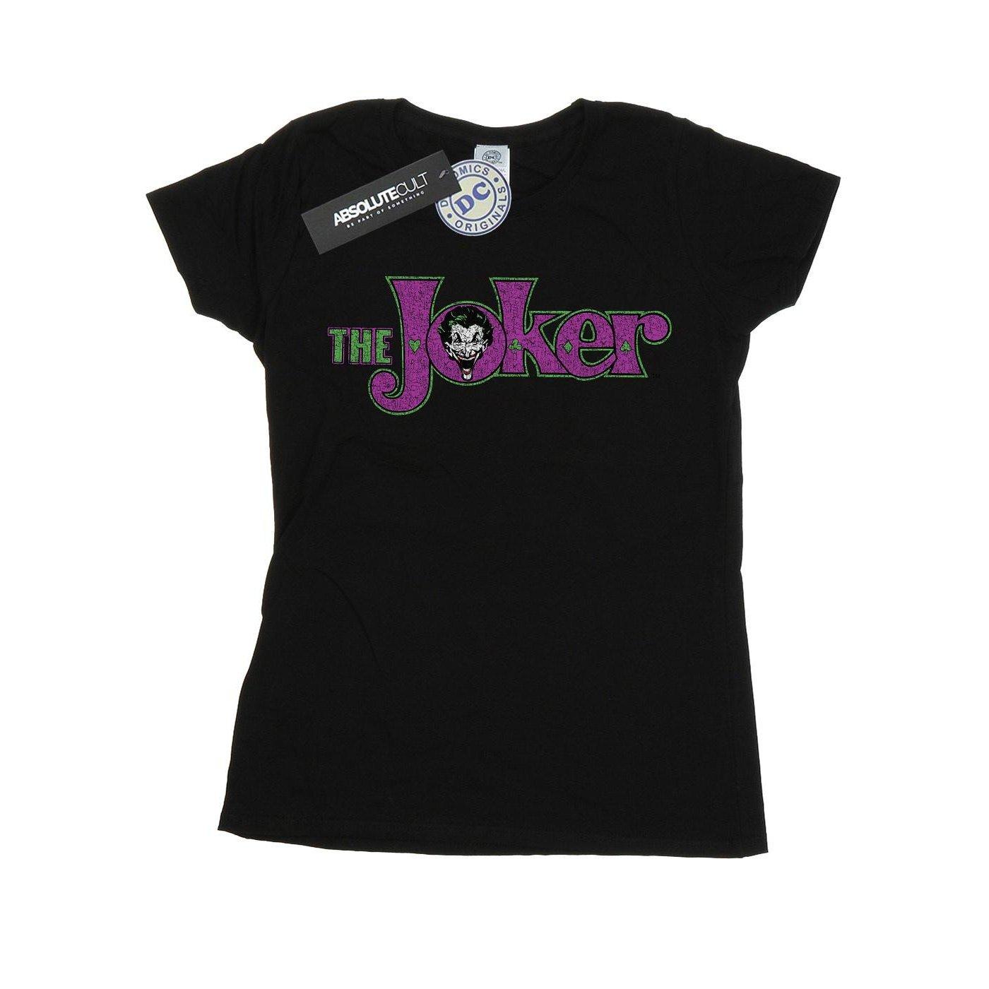 Image of The Joker Crackle Logo Tshirt Damen Schwarz S