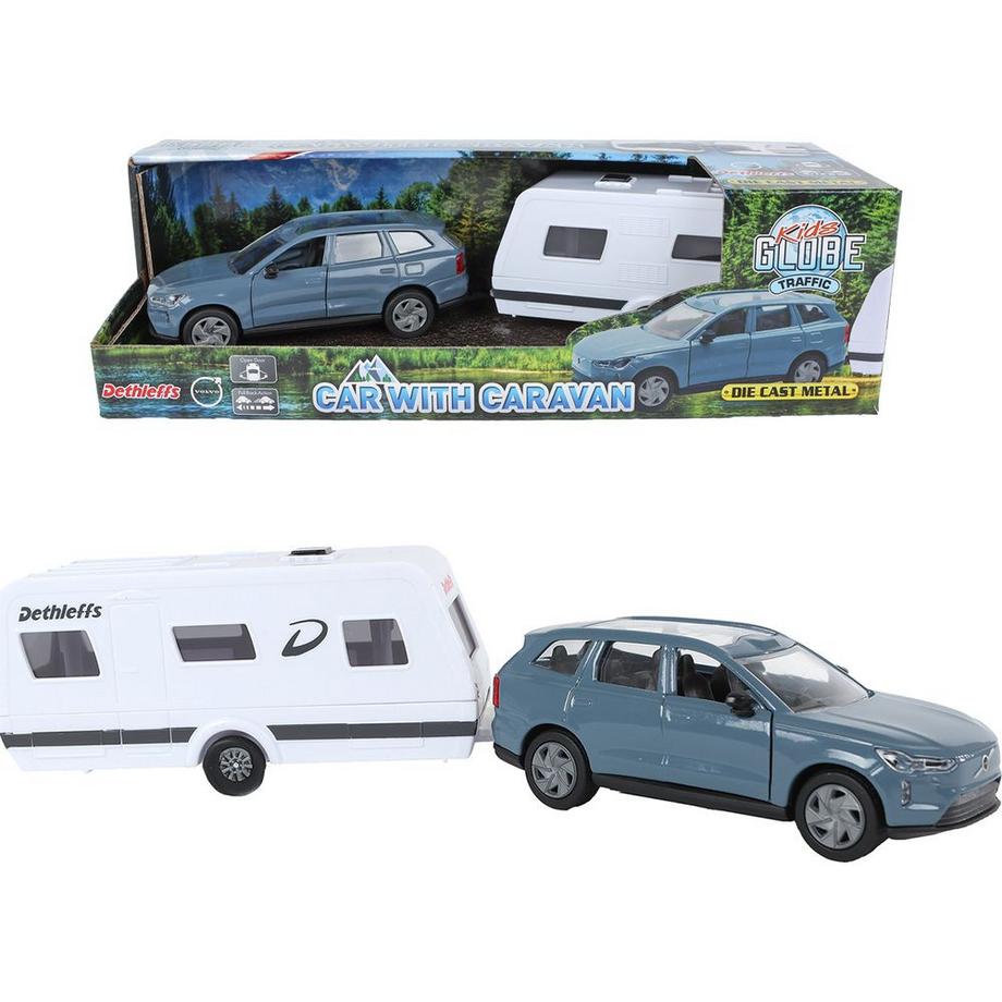 Volvo EX90 mit Wohnwagen