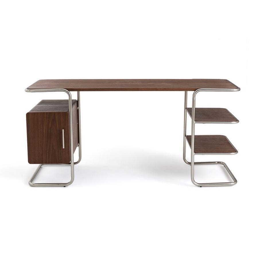 AM.PM Bureau tubulaire plaqué noyer  