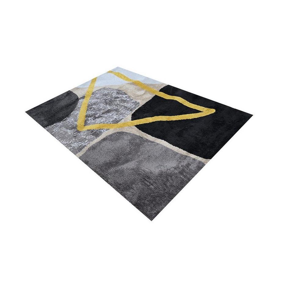 OZAIA Tappeto 2 Grigio Nero e Dorato Stile contemporaneo PICADILLY  