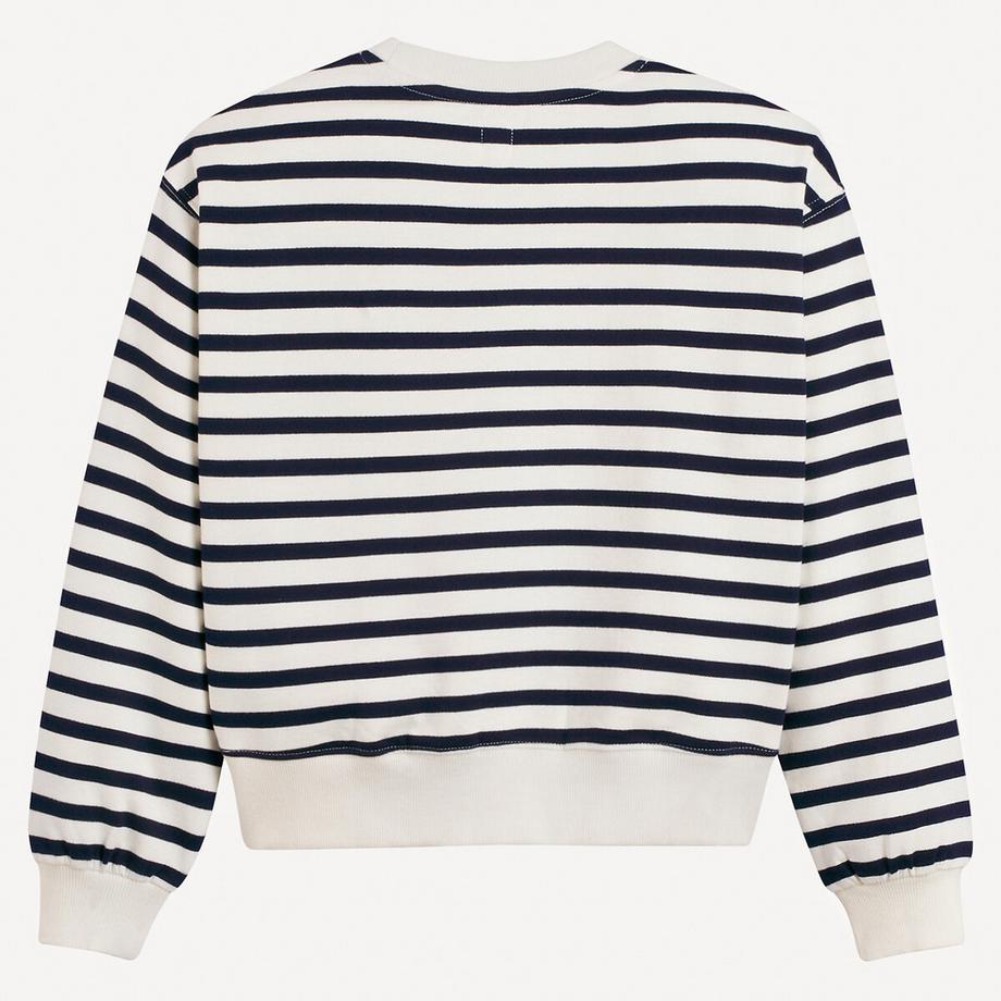 La Redoute Collections  Gestreiftes Sweatshirt mit rundem Ausschnitt 