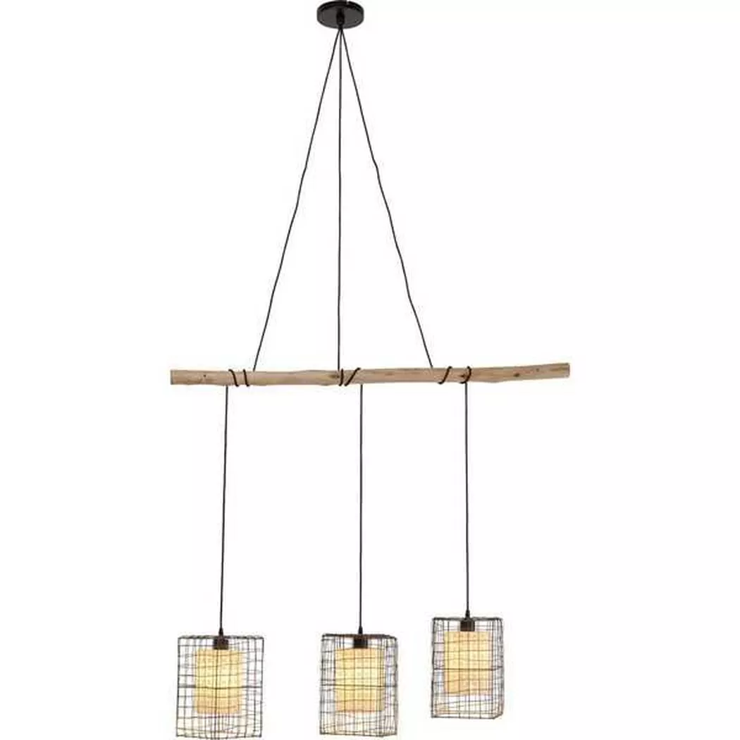 KARE Design – Hängeleuchte Three Grids 120, One Size, Schwarz