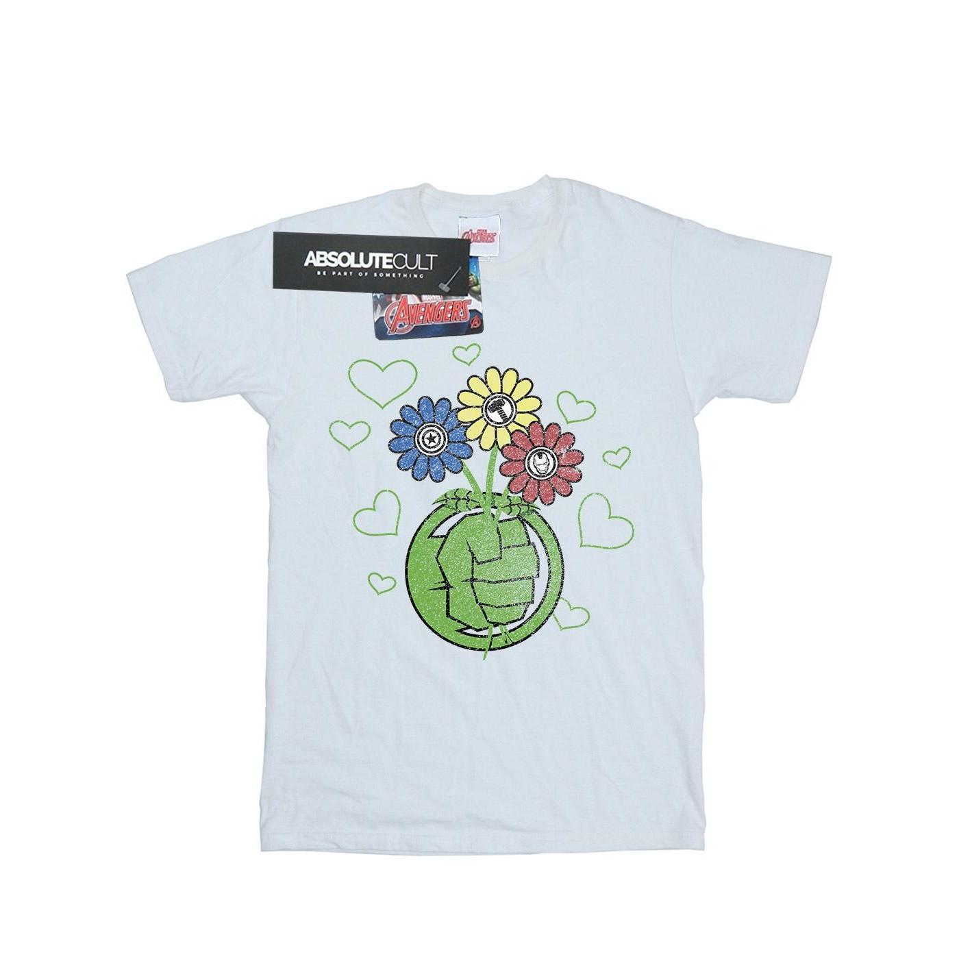 Image of Hulk Flower Fist Tshirt Damen Weiss L