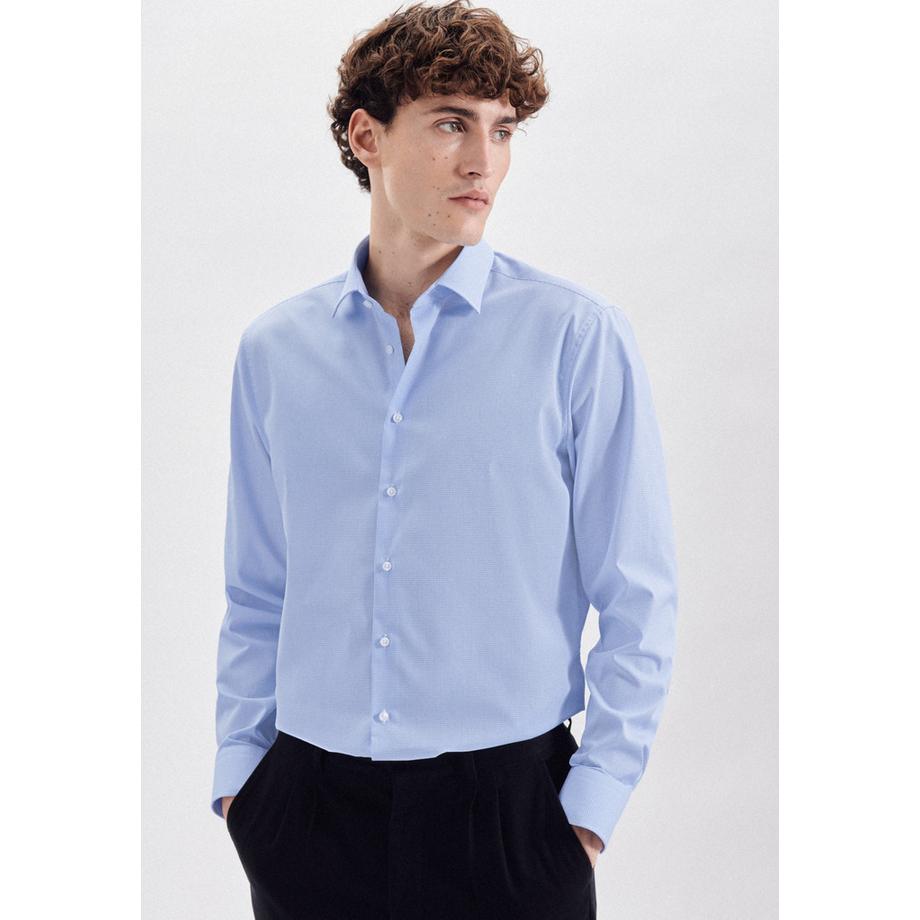 Seidensticker Camicia Business Shaped Fit Manica lunga Quadri  