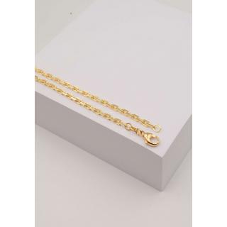 MUAU Schmuck  Collier forçat or jaune 750, 3mm, 50cm 