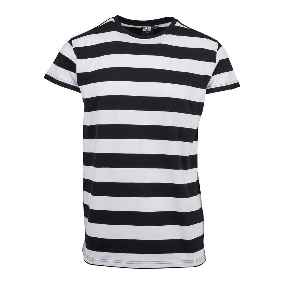 URBAN CLASSICS Block Stripe Girocollo T-Shirt  