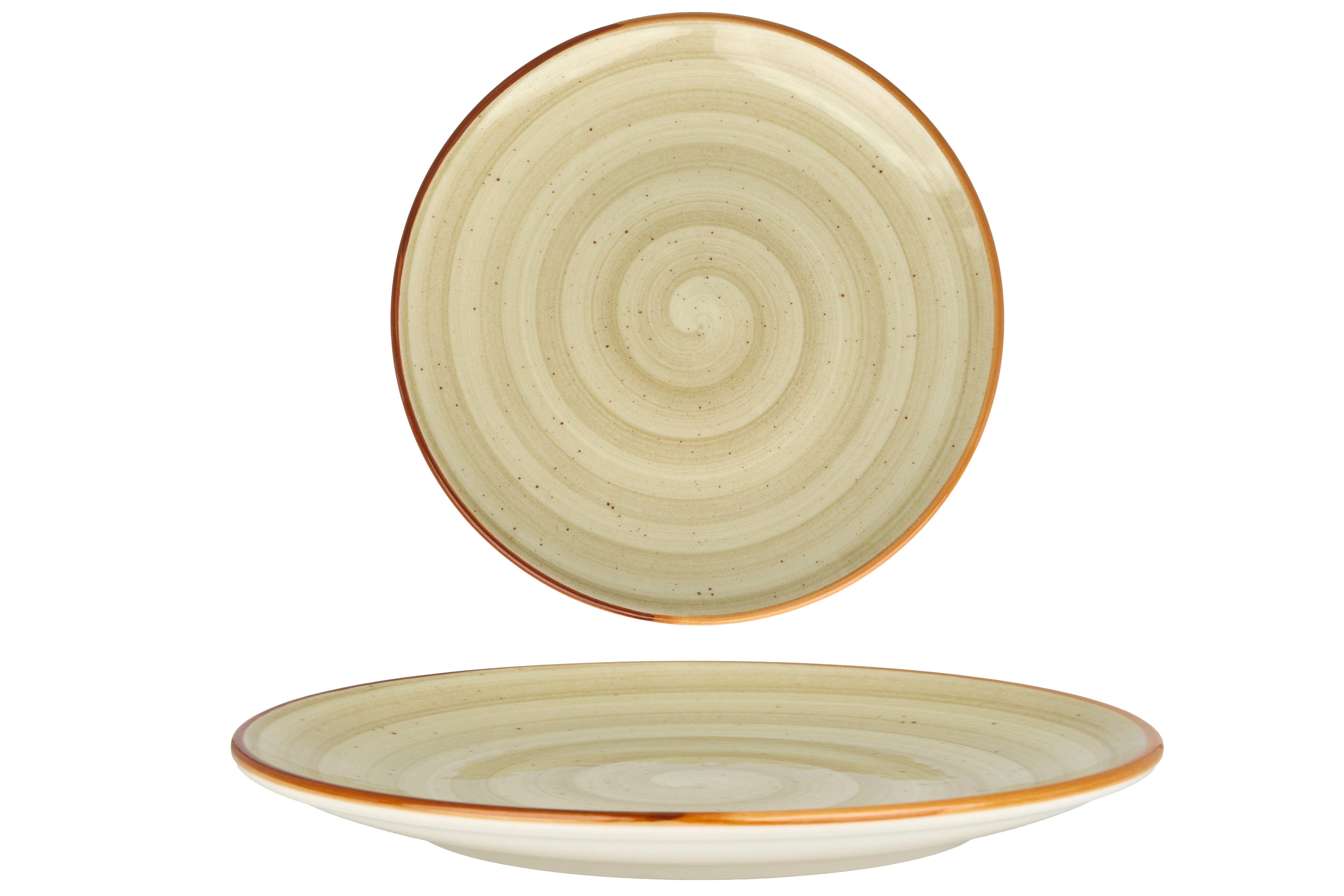 Bonna Assiette à dîner - Aura Terrain -  Porcelaine - lot de 6  