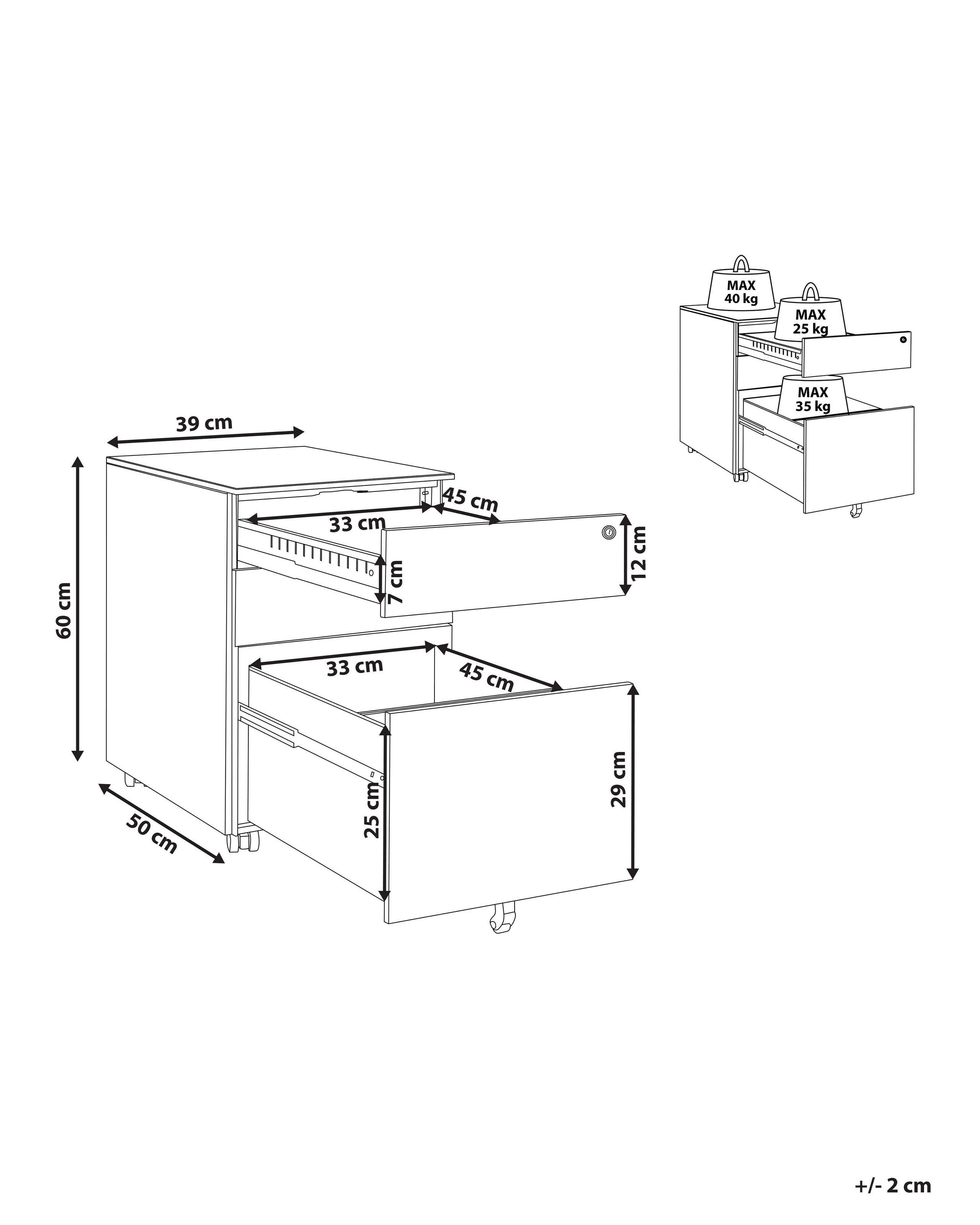 Beliani Meuble de rangement en Acier Moderne CAMI  