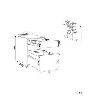 Beliani Meuble de rangement en Acier Moderne CAMI  