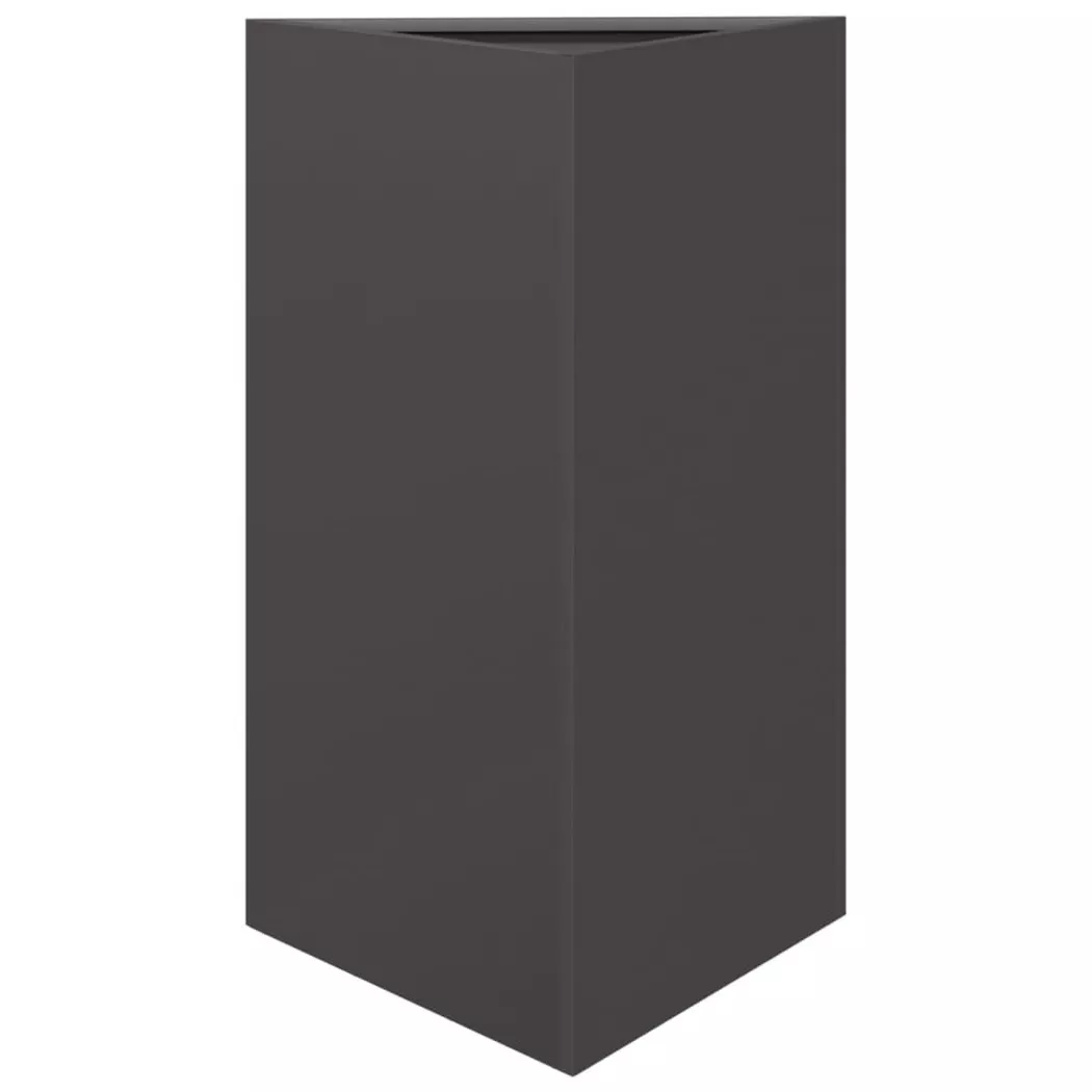 vidaXL Pflanzkübel Schwarz Dreieckig 50x43x75 cm Stahl