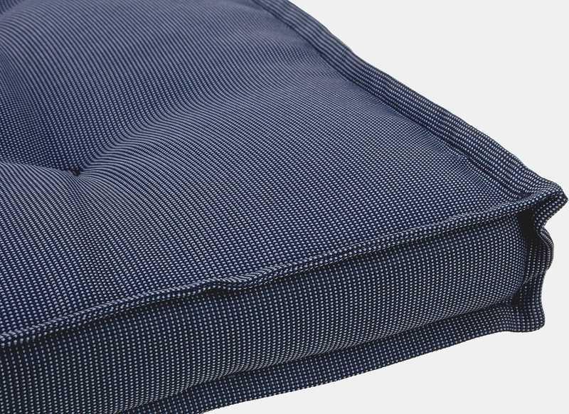 mutoni Coussin de jardin carré 40x40 bleu denim  