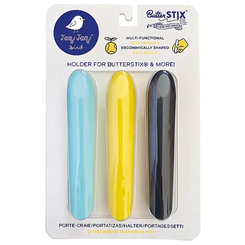 Image of 3 Butterkreiden-halter Unisex Gelb Bunt ONE SIZE