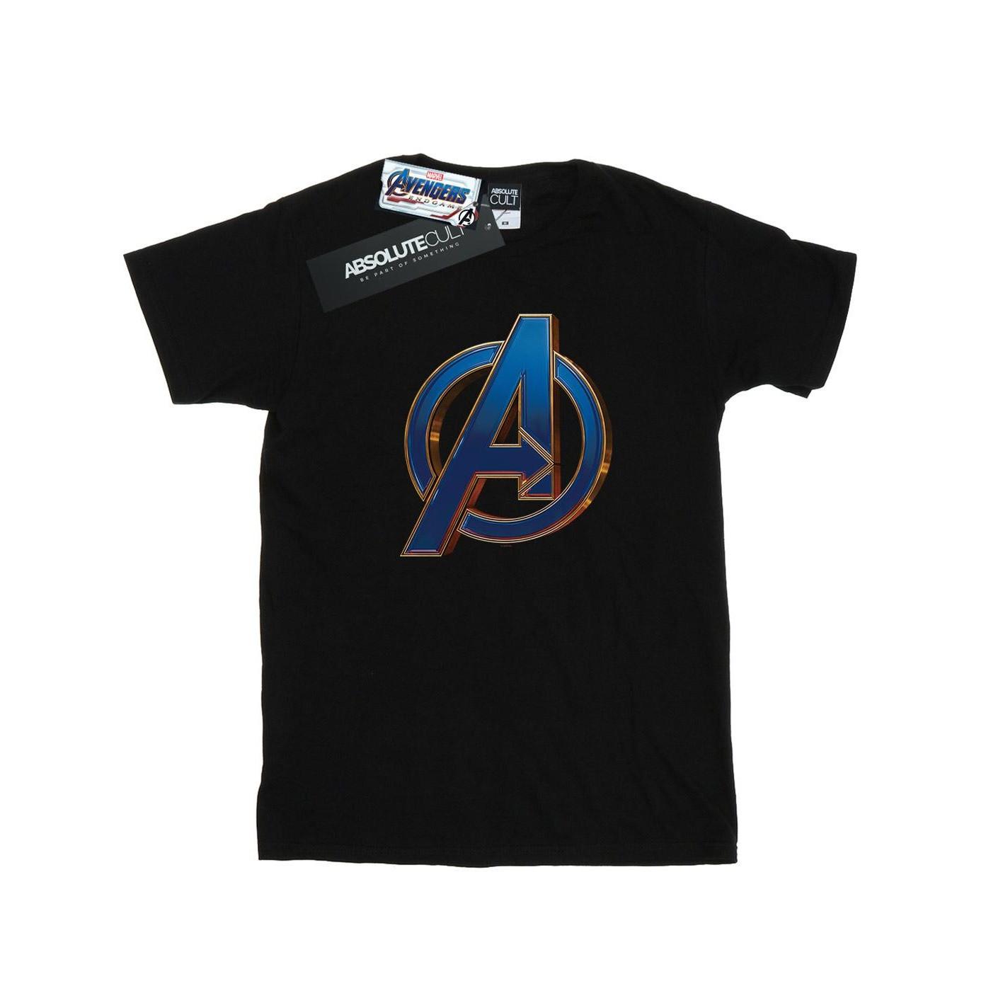 Image of Avengers Endgame Heroic Logo Tshirt Damen Schwarz XL