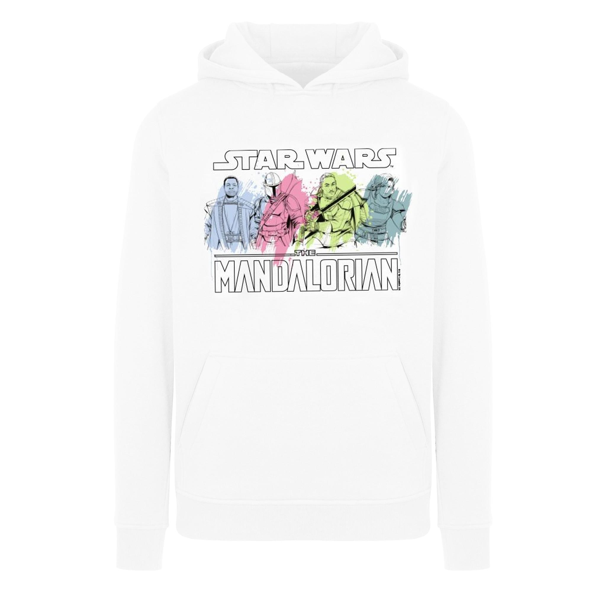 Image of The Mandalorian Character Pose Kapuzenpullover Mädchen Weiss 128