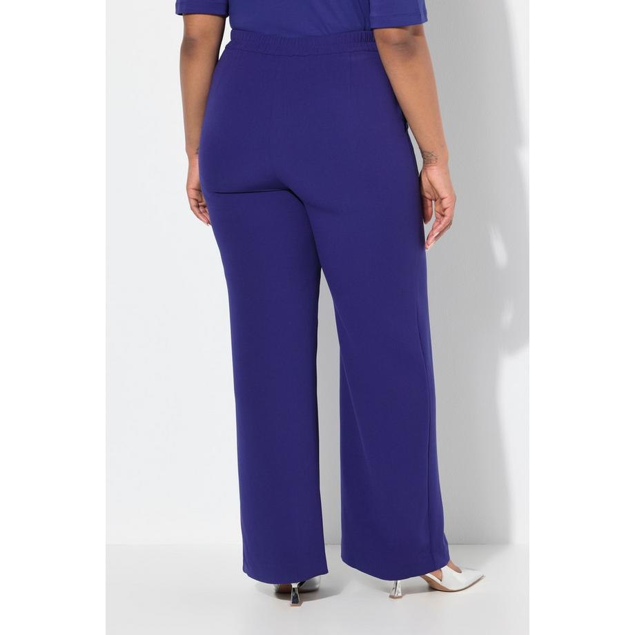 Ulla Popken Pantalon de tailleur jambe droite large taille élastique  