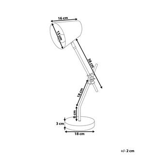 Beliani Lampe à poser en Métal Moderne HORTON  