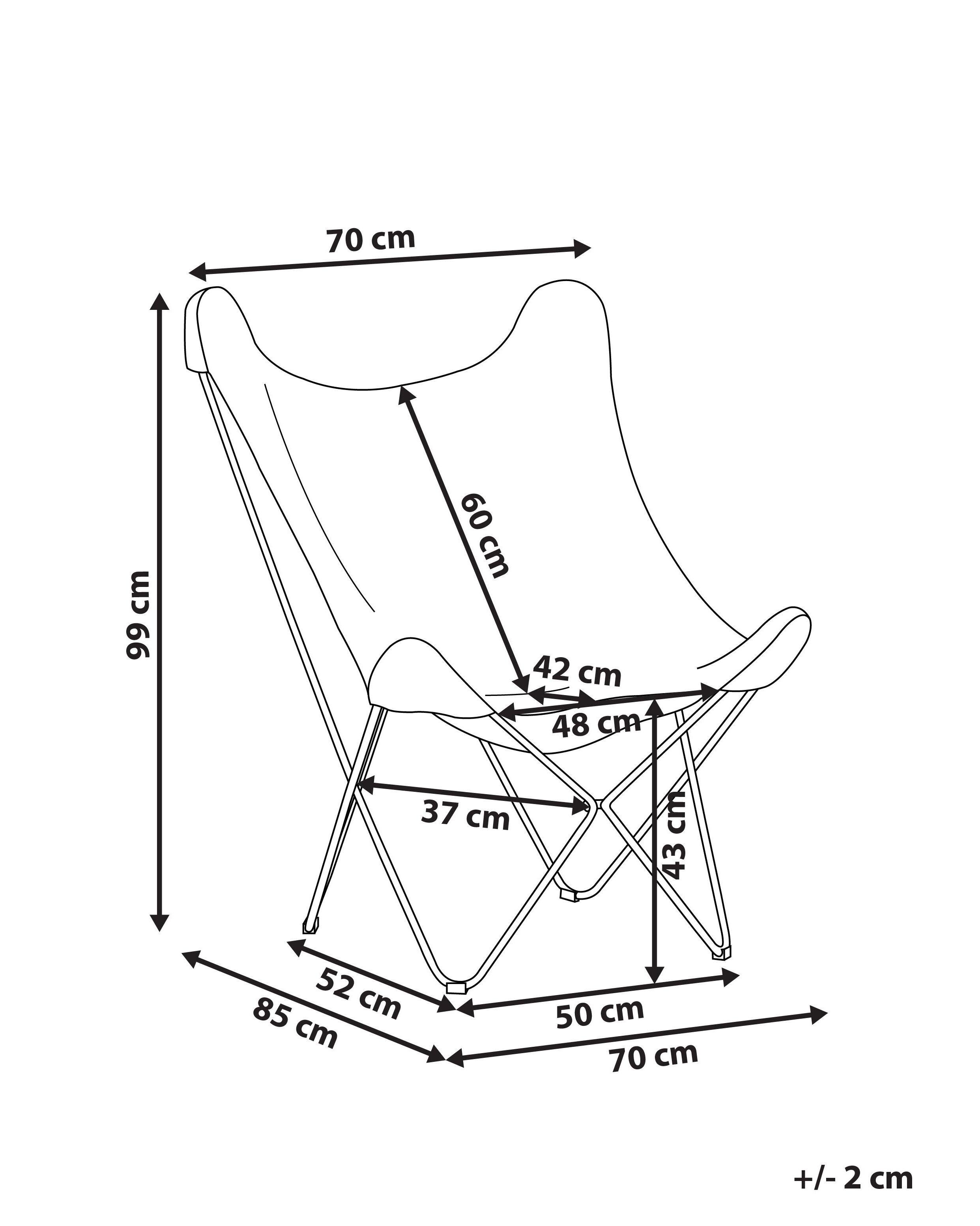 Beliani Fauteuil en Polyester Rétro NYBRO  