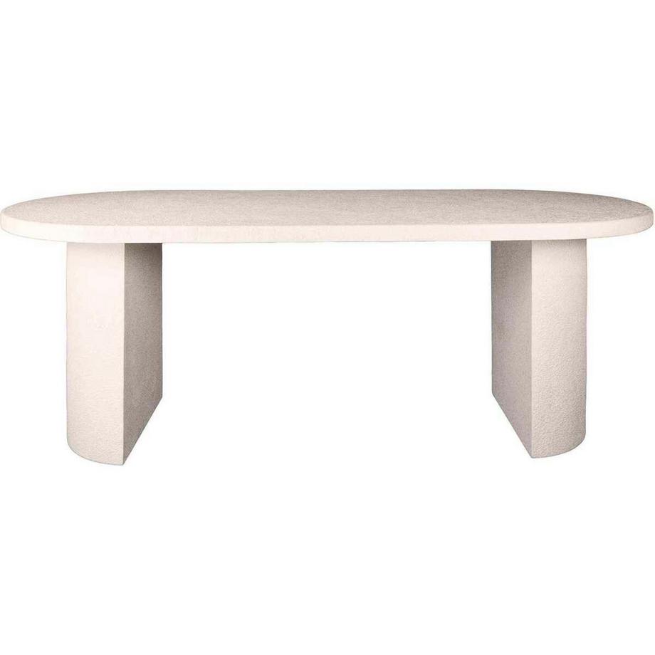 mutoni Table de salle à manger Arch Stone blanc 215x90  