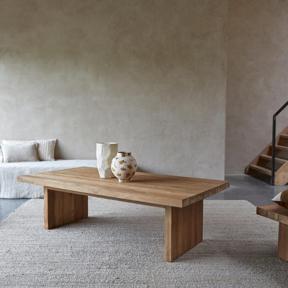 Tikamoon Couchtisch aus massivem, recyceltem Teakholz Joaquin  