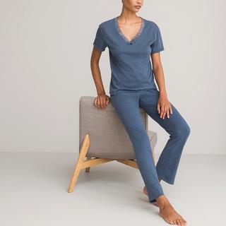 La Redoute Collections  Jersey-Pyjama mit kurzen Ärmeln 