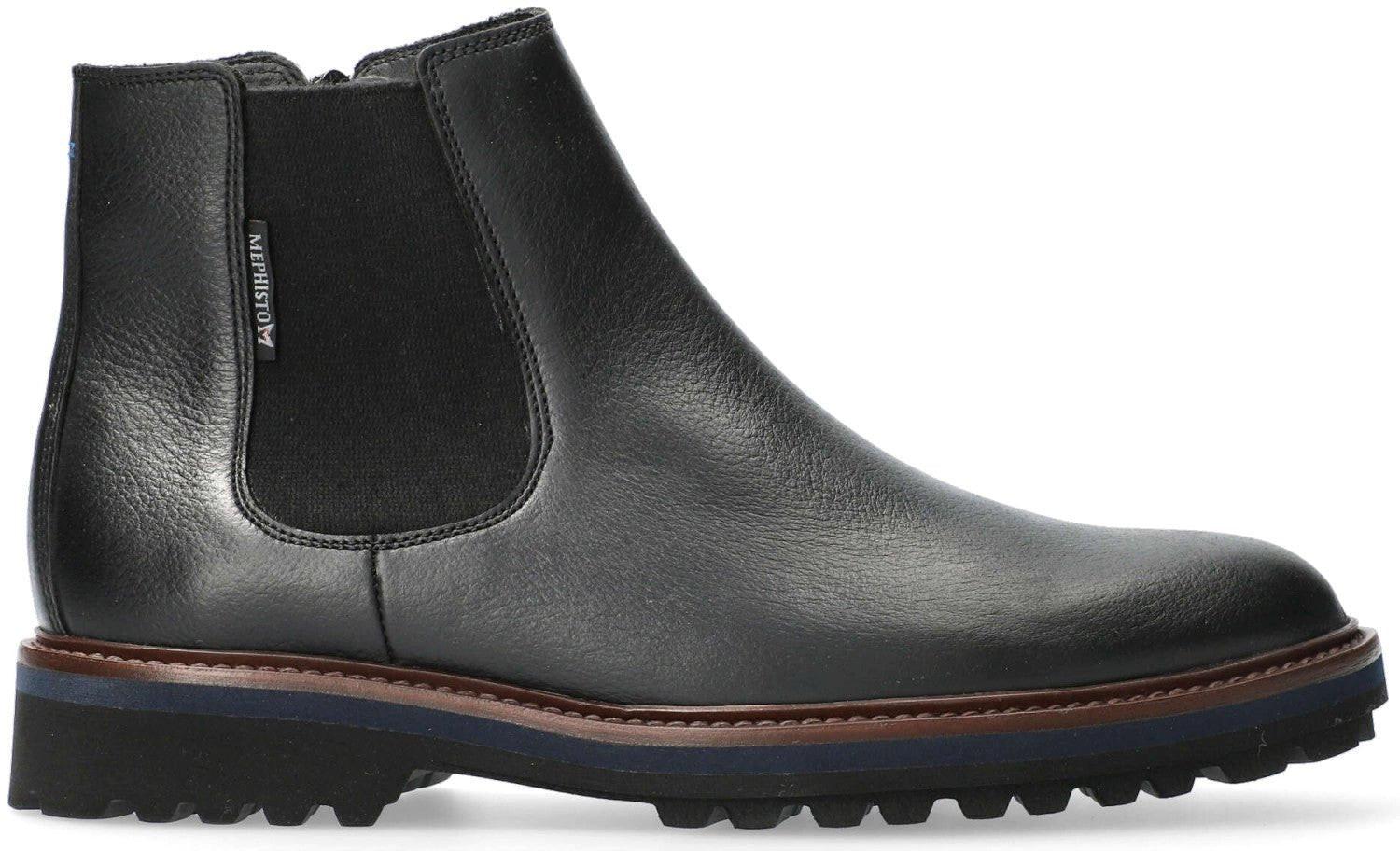 Image of Benson - Leder Stiefelette Herren Schwarz 39