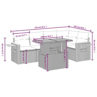 VidaXL Garten sofagarnitur poly-rattan  