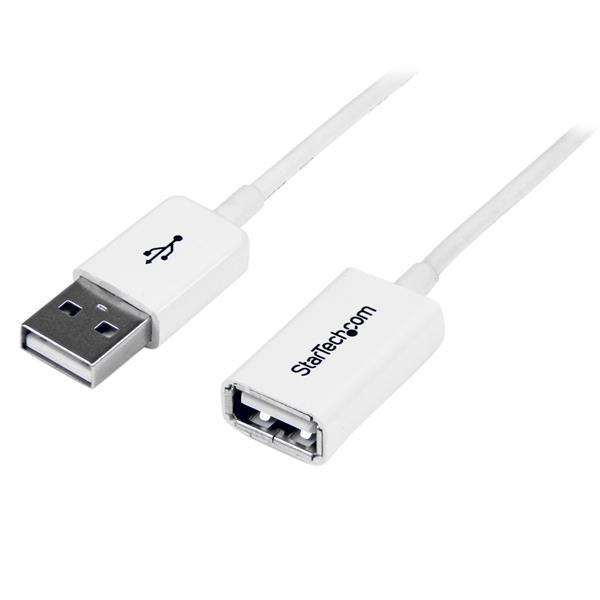 Image of StarTech.com 1m USB 2.0 Verlängerungskabel A auf A - SteckerBuchse - Weiß