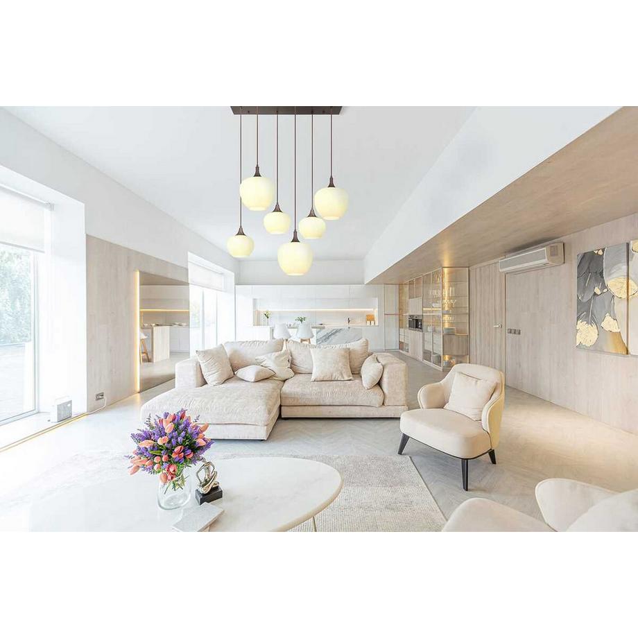 mutoni light Lampe à suspendre Maxy métal café 6xE27  