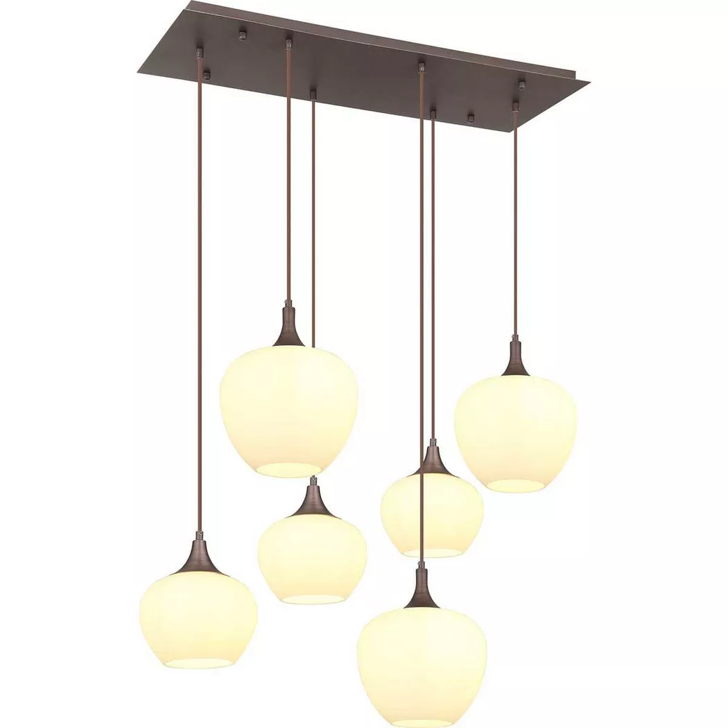 mutoni light – Hängeleuchte Maxy Metall kaffee 6xE27, One Size