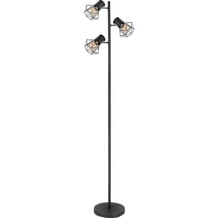 mutoni Lampadaire métal noir mat 3xE27  