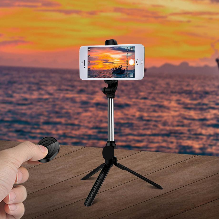 Avizar  Bluetooth Selfie-Stick Stativ – Schwarz 