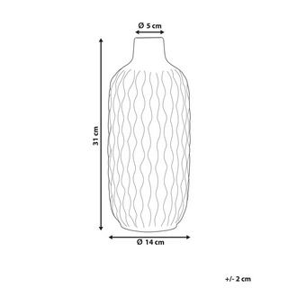 Beliani Vase décoratif en Grès Moderne EMAR  