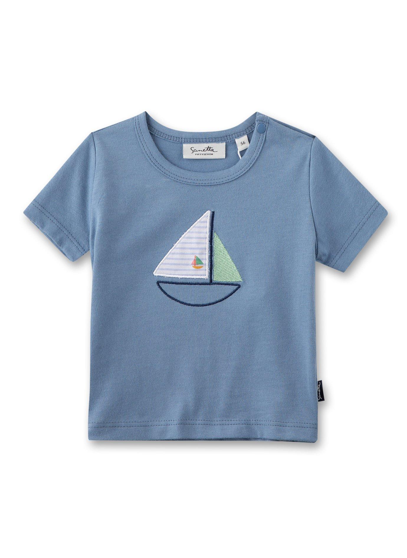 Image of Baby Jungen T-shirt Segelboot Unisex Blau 56