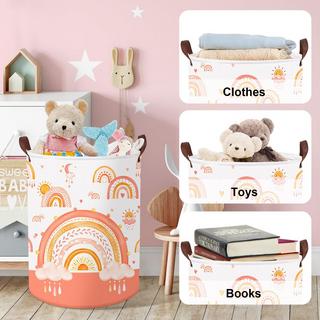 Alopini Kinderwäschekorb mit Griff Faltbarer Wäschekorb für Spielzeug  