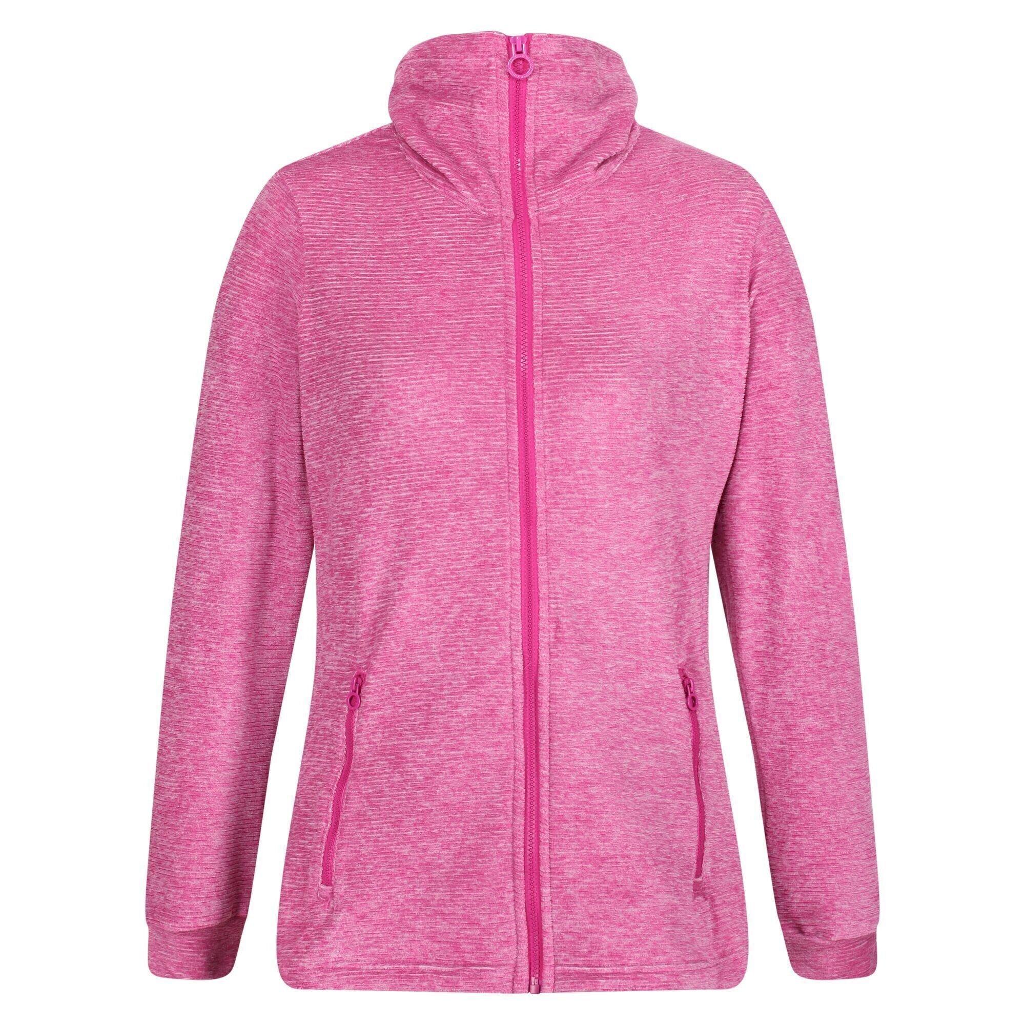 Image of Everleigh Fleecejacke Durchgehender Reißverschluss Damen Fuchsia 38