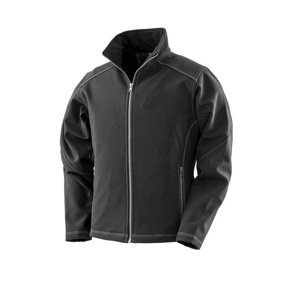 Image of Workguard Treble Stitch Soft Shell Jacke Damen Schwarz M
