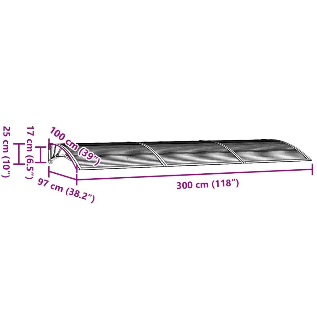 VidaXL Türvordach polycarbonat  