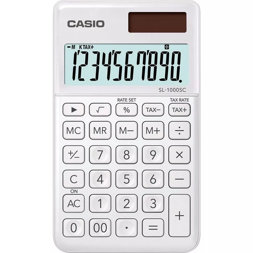 CASIO – Taschenrechner BIC SL1000SCW 10-stellig, Weiss