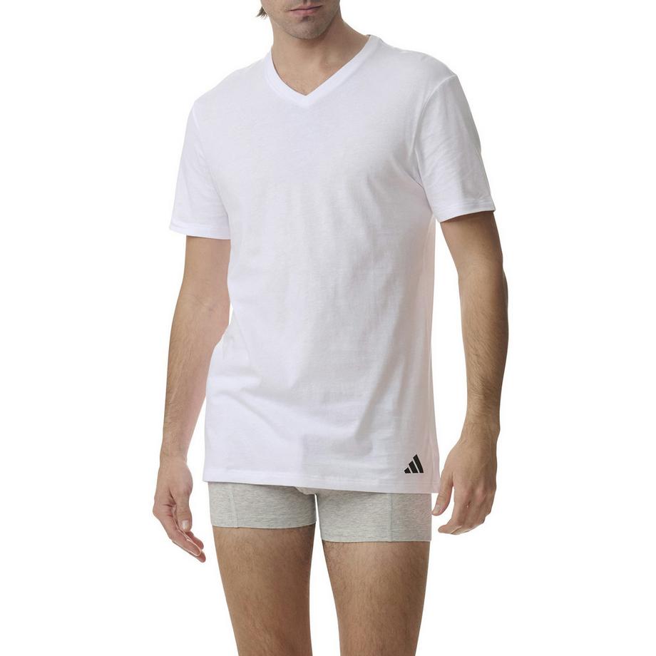 adidas Active Core Cotton Confezione da 3 T-Shirt Scollo a V Slim Fit  