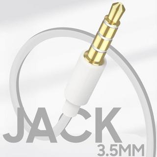 Avizar  Écouteurs jack 3.5 anti-nœuds Blanc 