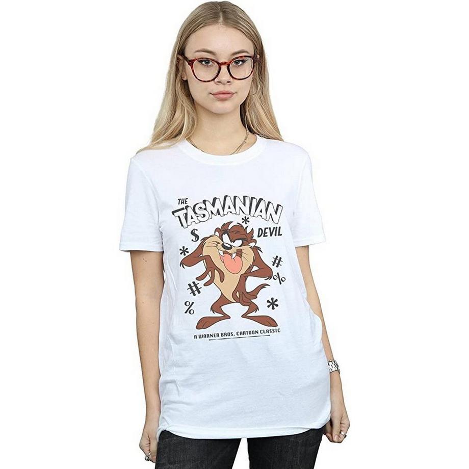 LOONEY TUNES Tasmanian Devil Grafikdruck Kurzarm T-Shirt  