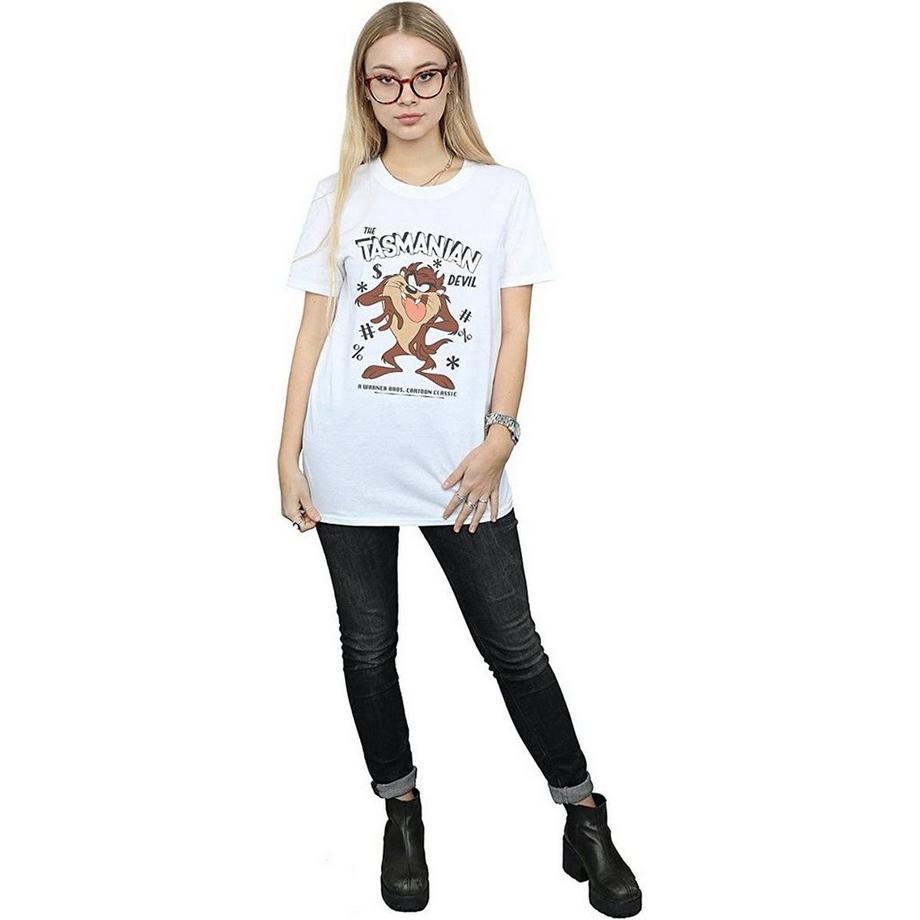 LOONEY TUNES Tasmanian Devil Grafikdruck Kurzarm T-Shirt  